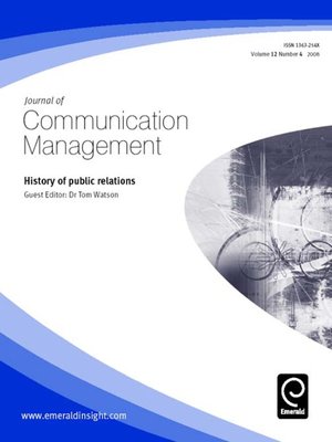 cover image of Journal of Communication Management, Volume 12, Issue 4